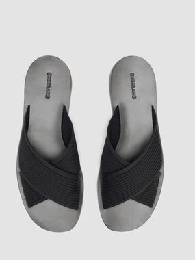 BLACK EVERLANE THE DAY CROSSOVER SANDALS SIZE  6.5